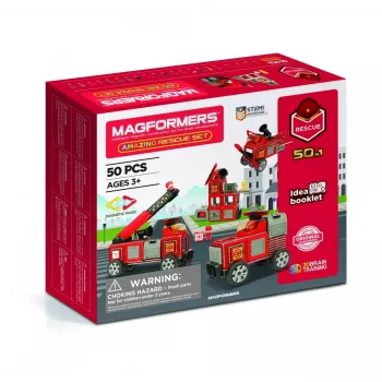 MAGFORMERS conjunto de emergência — bloco de construção magnético para veículos de emergência e cenários