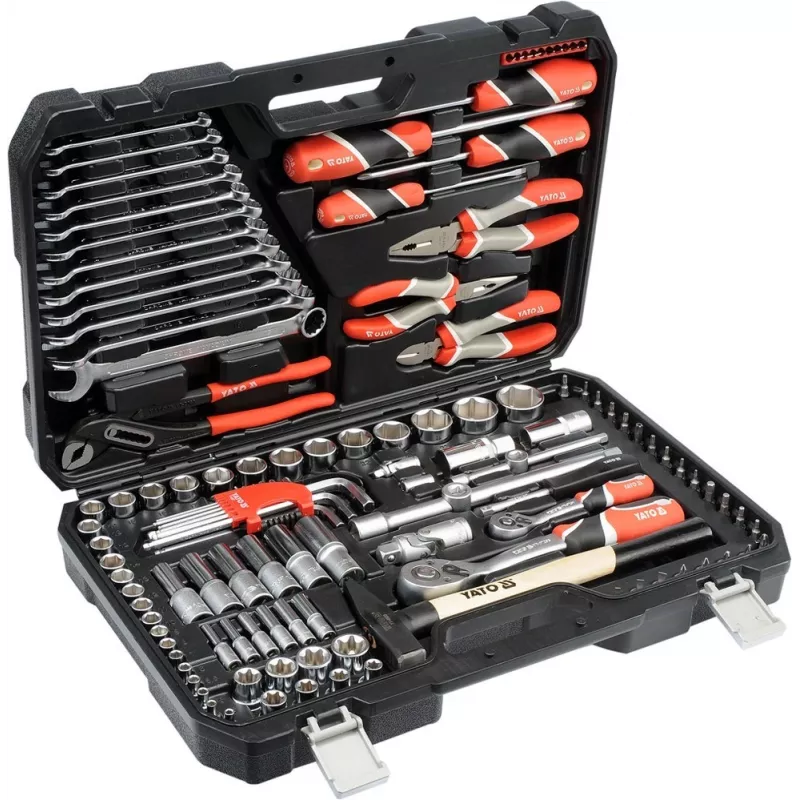 Yato YT-38901 conjunto de chaves/ferramentas XXL, 1/4–1/2 polegadas, 122 pcs.