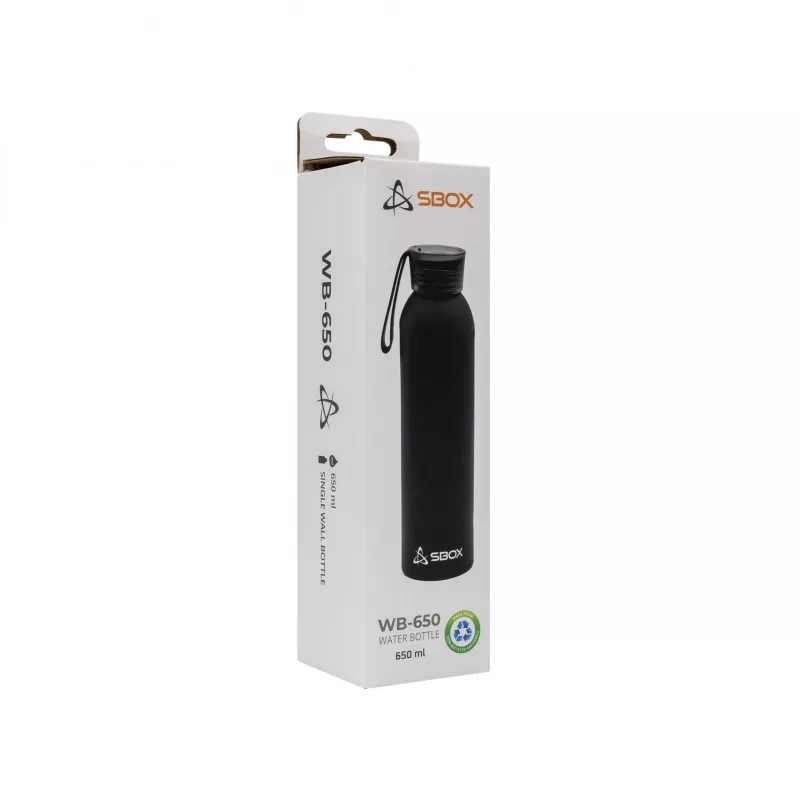 Garrafa de desporto SBOX WB-650 650 ml, preto