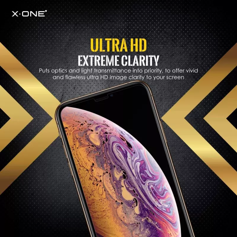 Película de proteção de ecrã X-ONE Extreme Shock Eliminator para iPhone X — preto, resistente a choques, durável