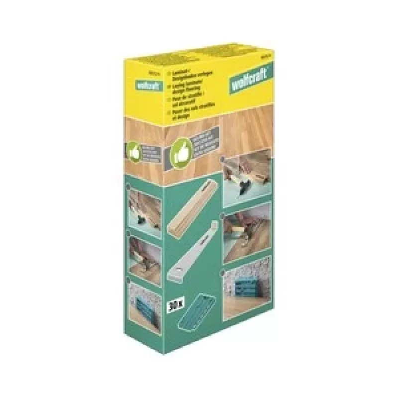 Wolfcraft 6975000 conjunto de ferramentas de assentador de pavimentos para colocar painéis laminados