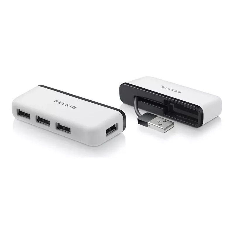 Hub de viagem Belkin USB 2.0 4 portas, prateado, F4U021bt