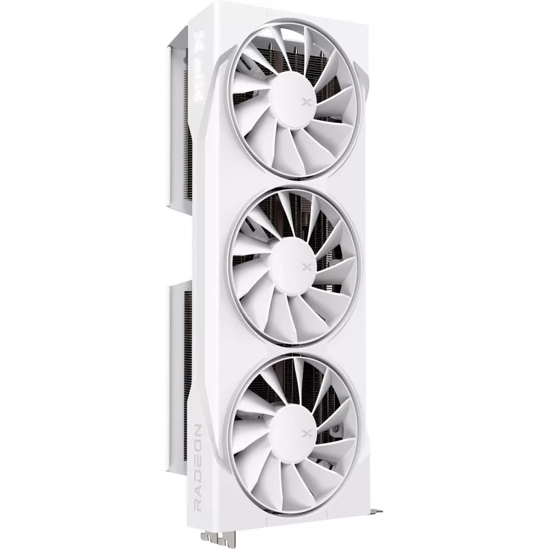 Placa gráfica XFX Radeon RX 9070 XT — 16 GB GDDR6, 256-bit, PCIe x16, 2400 MHz, 3 ventoinhas branco, 325×65 mm
