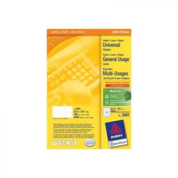Avery Zweckform 3651 etiquetas universais 52,5 x 29,7 mm 100 folhas branco