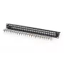Patch panel modular, 24 portas, equipado com 24x DN-93615 (preto, 1 U, montagem em rack, blindado)