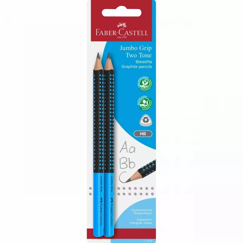 Lápis FABER-CASTELL Jumbo Grip Two Tone 2xBS BK