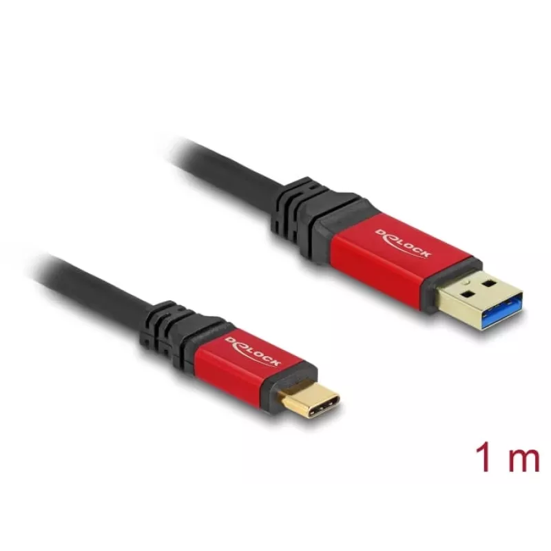 Cabo USB DeLOCK 80617 1m USB Type-A para Type-C 10 Gbit/s