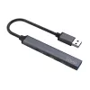 Savio AK-70 hub USB-A, 4 em 1: 3 x USB-A 2.0 + 1 x USB-A 3.1 Gen 1, 5 Gbps