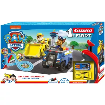 Carro de corrida e pista CARRERA 20063035 – PAW Patrol 'On the Double', multicolor, para crianças a partir dos 3 anos