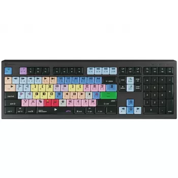 Teclado Logickeyboard Avid Media Composer Astra 2 universal USB QWERTY alemão cinzento