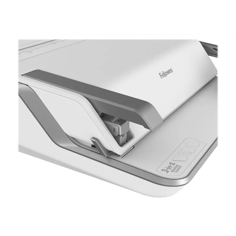 Fellowes Encadernadora multifunções 3 em 1 Lyra, branco/prateado Encadernar, agrafar e perfurar num só aparelho, para formato DIN A4/ - 1 unid. (5603101)