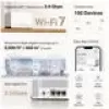 Sistema Mesh MERCUSYS Halo H27BE Dual-Band Wi‑Fi 6, pack de 2, 3x LAN, 3568 Mbit/s, antenas internas, branco