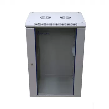 Armário de parede Extralink caixa rack 18U 600x600 cinzento fechadura com chave