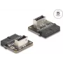 Delock 67239 adaptador USB 5 Gbps, ligação pin header para ligação interna Type-E Key A, angular
