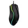 Rato gaming com fios aquecido ActiveJet AMY-W390 — ambidestro, ótico 2000 DPI, USB Type-A, 4 botões, preto
