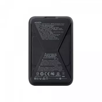 ADATA PR100-12BK power bank Lithium Polymer (LiPo) 10000 mAh carregamento sem fios preto
