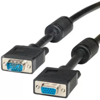 Cabo VGA ROLINE HD15 macho - fêmea com núcleo de ferrite 3,0m (11.04.5353)