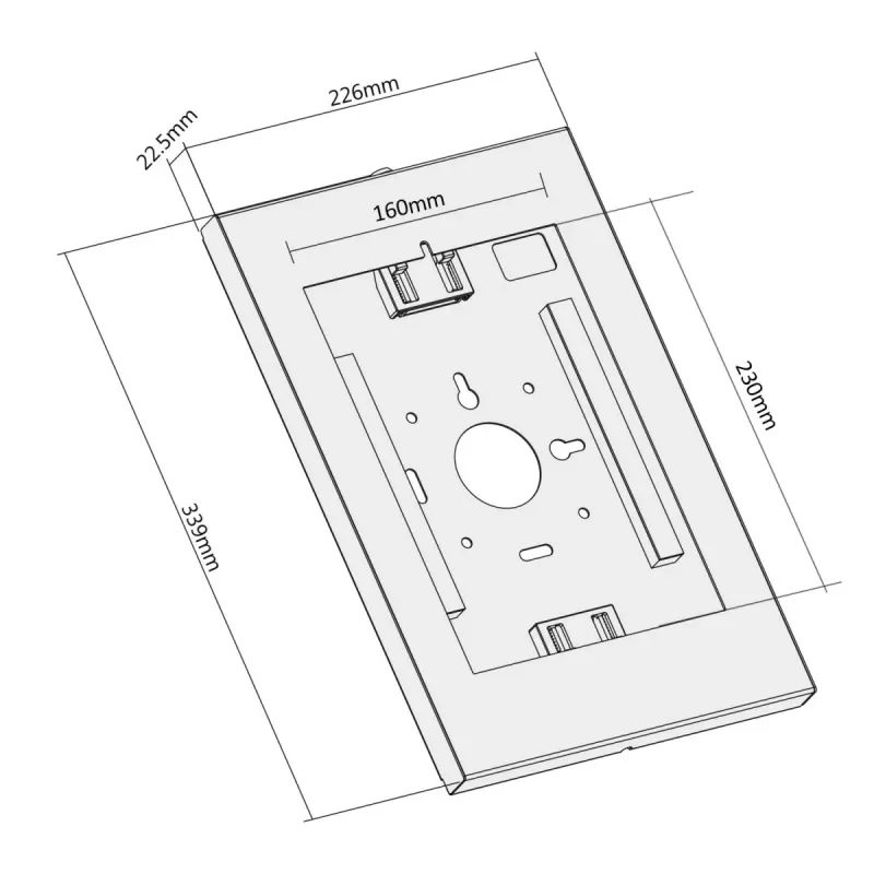 Suporte de parede Maclean para tablets com fecho MC-474W