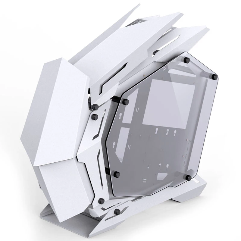 Caixa de PC mini micro-ATX tower Jonsbo MOD3 vidro temperado branco, suporte Mini-ITX/Micro-ATX