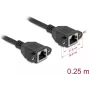 Cabo de rede DeLOCK 90782 preto 0,25 m Cat6a S/FTP