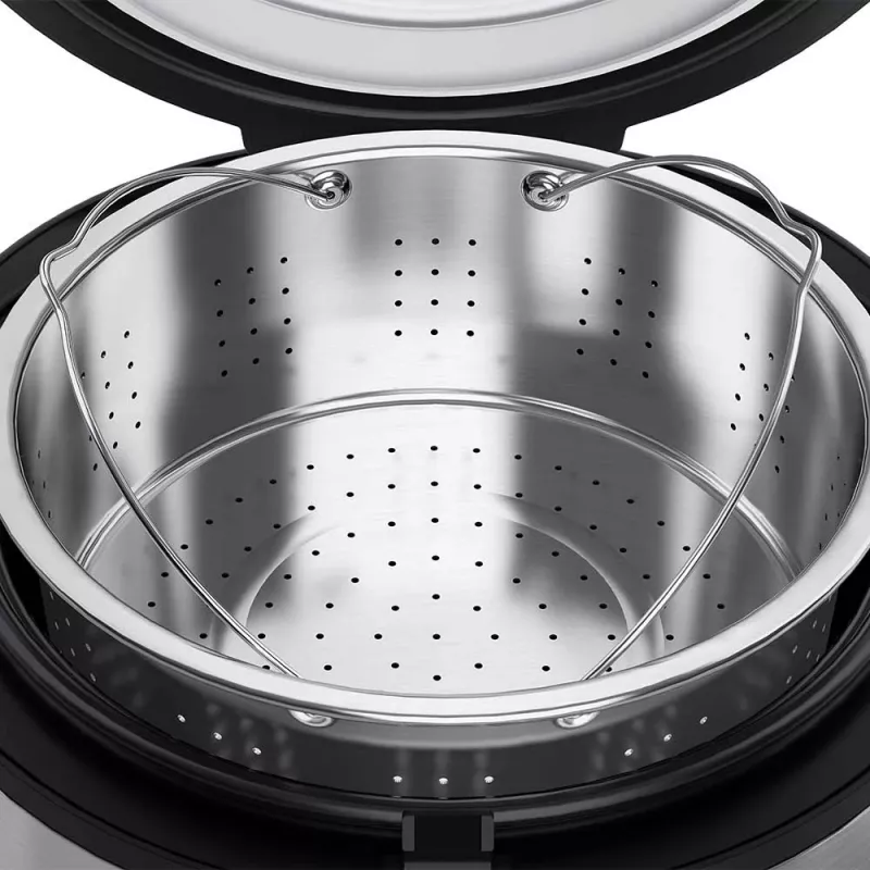 Panela de arroz GASTROBACK Rice Control Low Carb & Steam, 3 L, 450 W, preto/aço inoxidável