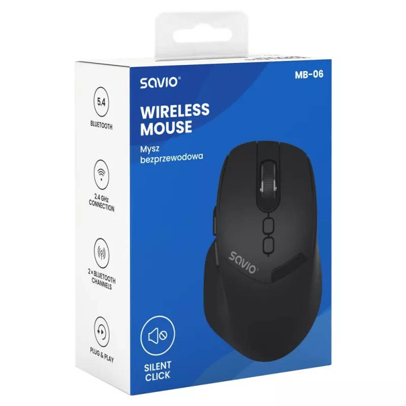 Rato Savio MB-06 universal ambidestro Bluetooth 3800 DPI