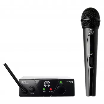 Conjunto de microfone sem fios AKG WMS40 ISM 3 frequência UHF, opções portáteis de lapela/mão
