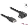 Cabo USB DeLOCK 10 Gbit/s Type-E Key A 20 pinos macho para USB Type-C fêmea angular 70 cm