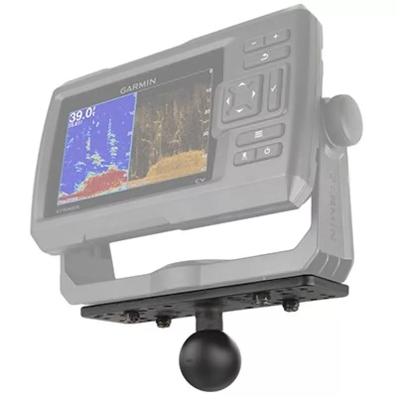 RAM Mounts RAM-111BU suporte de esfera universal para eletrónica marítima, esfera de 1,5″ tamanho C, placa de 6,25 x 2″