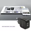 Carregador Qoltec 50188 para dispositivos móveis portátil, smartphone, smartwatch, tablet, telefone, universal preto AC, DC interior