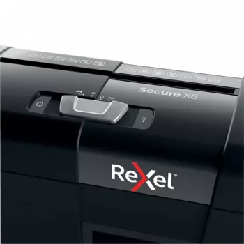 Destruidor de documentos Rexel Secure X6 com corte em partículas P4, corte em partículas, 4 x 40 mm, 10 l, 100 folhas, 68 dB, 6 folhas