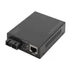 Conversor de mídia Gigabit PoE Digitus, RJ45 / SC, SM, PSE