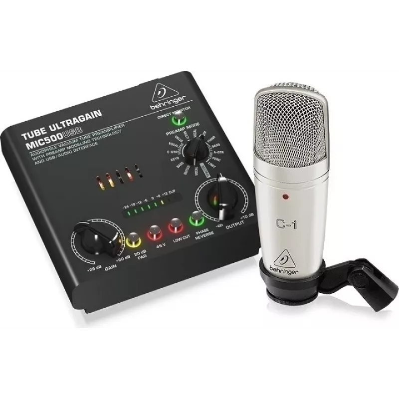 Microfone Behringer Voice Studio - kit de gravação e podcasting