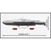 Modelo à escala de submarino Cobi U-47 T.VIIB 1:300 kit, marca Cobi, modelo 4858