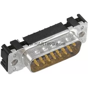 Harting 09 65 161 7712 conector macho D-SUB 180 ° número de polos: 9 ligação por soldadura 1 unid. (09 65 161 7712)