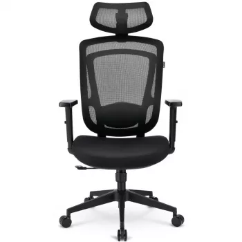 Cadeira de escritório Sharkoon OfficePal C10 – preto, design ergonómico, altura ajustável