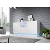 Cómoda QIU 2D1K 150x41.5x75 cm branco brilhante/branco brilhante