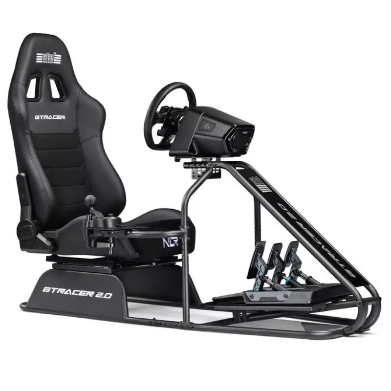 Cockpit de simulador de corridas Next Level Racing GTRacer 2.0 Preto estrutura de assento ajustável