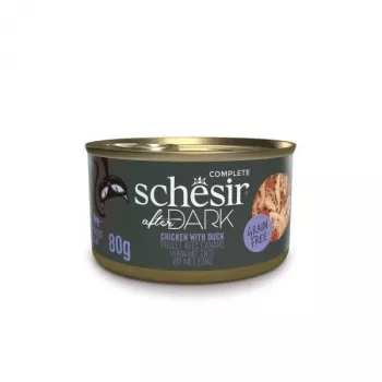 Alimento húmido para gatos Agras Pet Foods Schesir after Dark Complete Caldo 80 g — Frango, sem cereais, sem glúten e sem soja