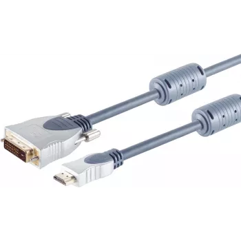 Adaptador HDMI para DVI-D ShiverPeaks 77480-MHQ, cabo de 1,0 m, contactos dourados