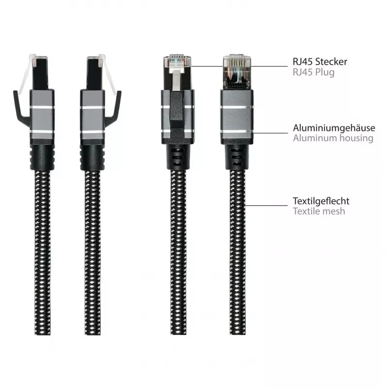 Good Connections Cabo Ethernet USB-C RJ45, antracite, 3,0 m