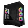 Lian Li Vector V100 G99.V100RX.00 caixa de PC Midi Tower, ATX, RGB, vidro temperado, preta
