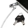 Cabo de segurança LogiLink NBS009 para portátil com chave, 1,8 m, T-bar, 1,5 cm, 2 chaves, slim, prateado