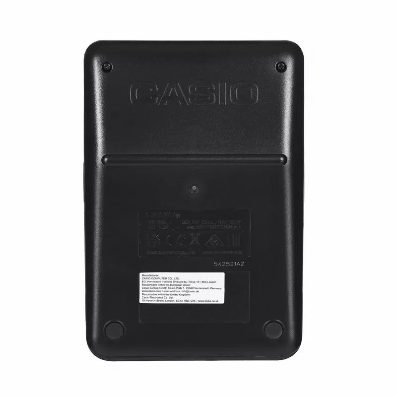 Casio MS-8F calculadora de secretária básica, de 8 dígitos, a pilhas/solar, preta