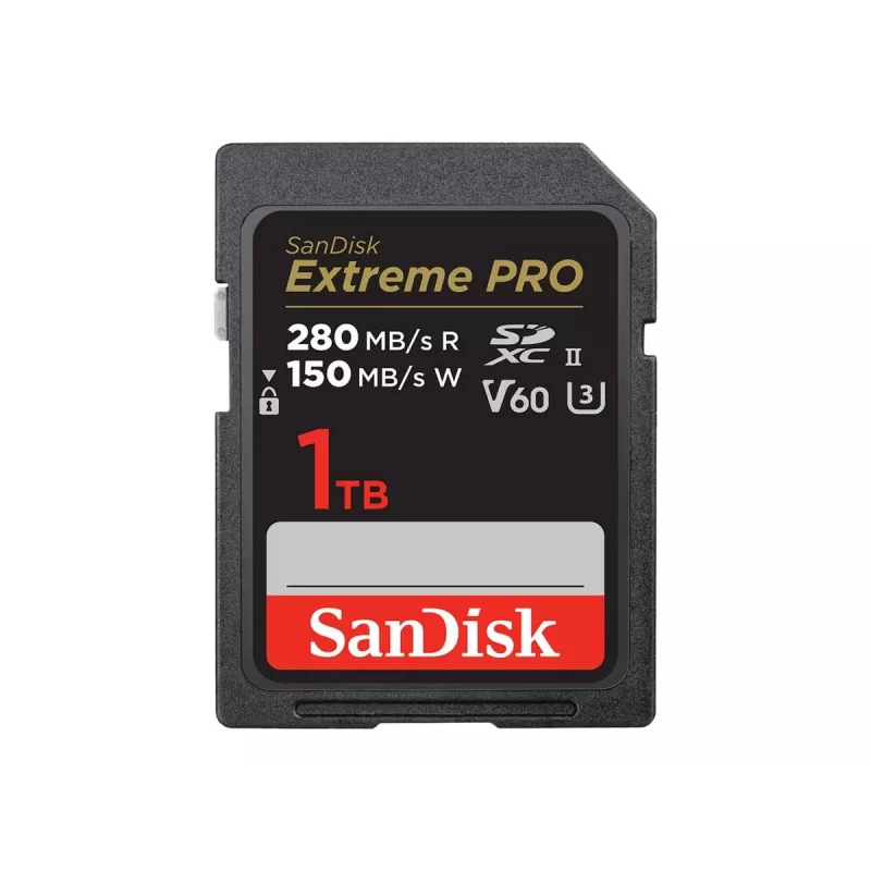 SanDisk Extreme Pro - Cartão de memória - 1TB - Video Class V60 / UHS-II U3 / Classe 10 - SDXC UHS-II (SDSDXEP-1T00-GN4IN)