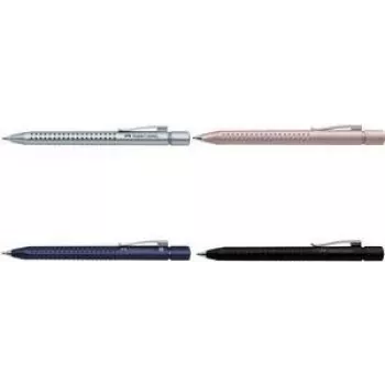 Caneta de esferográfica Faber‑Castell 144162 — Clip‑on retrátil, tinta azul, corpo rosa, ponta Extra Bold, 1 unid.