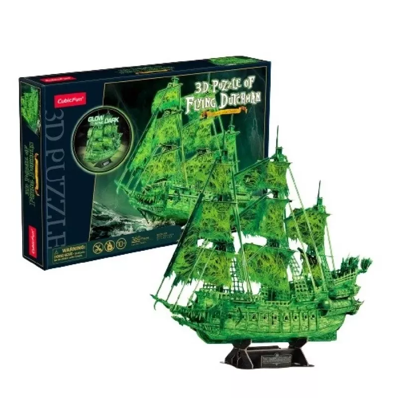 Puzzle 3D modelo Holandês Voador, que brilha no escuro, cubicfun 306-T4041H