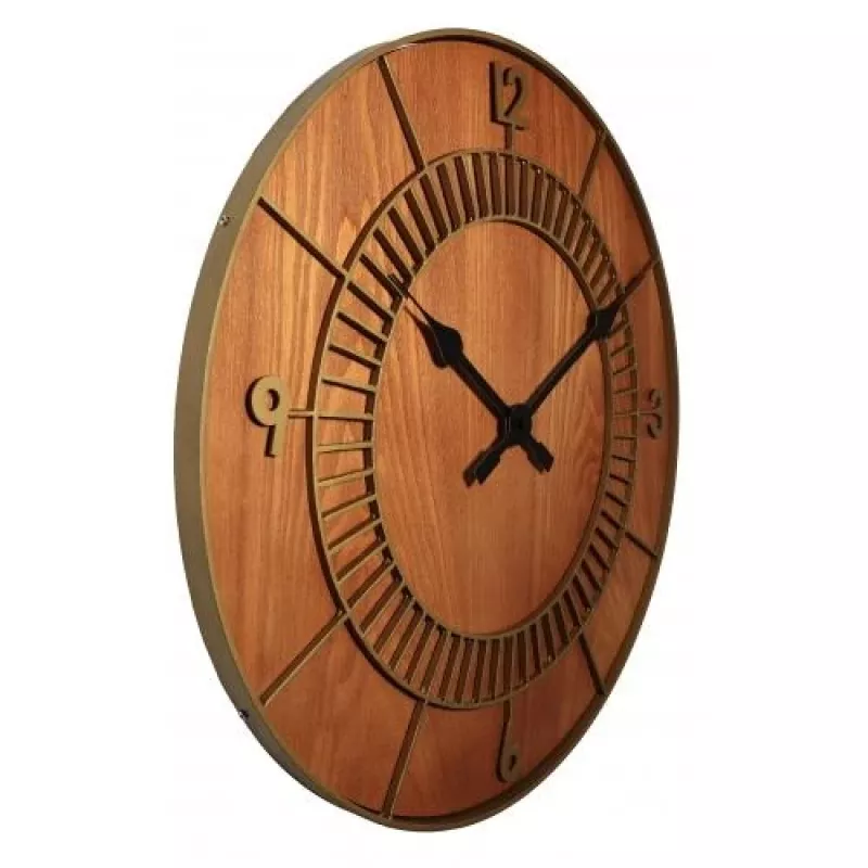 Relógio de parede NeXtime 3113br Wood Round, Ø50 cm, castanho
