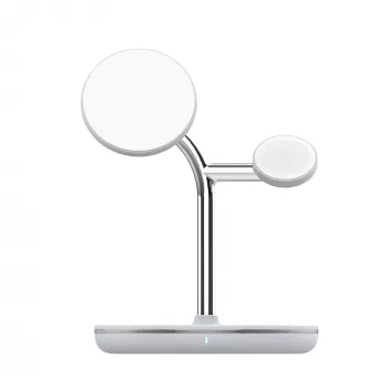 Carregador de mesa sem fios Tellur TLL151391 3em1 MagSafe carregamento rápido para smartphone, relógio e auscultadores