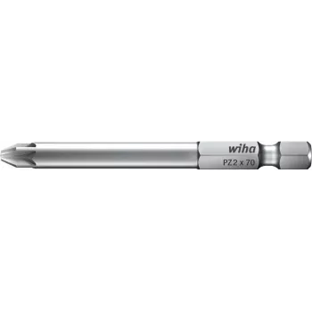 Bit para chave de fendas Wiha Professional estilo Pozidriv E 6.3, aço Cr-V, haste hexagonal, 150 mm